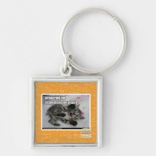 Preparing For Ticklemonster Attack Keychain