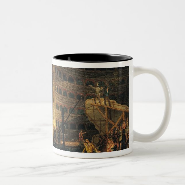 Preparing Scenery in a Theatre Two-Tone Coffee Mug (Right)