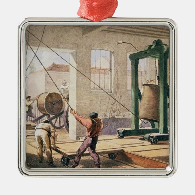 Preparing the Cable, from 'The Atlantic Telegraph' Metal Ornament (Front)
