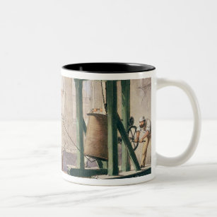 Preparing the Cable, from 'The Atlantic Telegraph' Two-Tone Coffee Mug