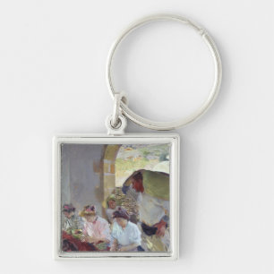 Preparing the Dry Grapes, 1890 Keychain