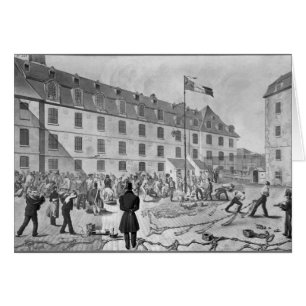 Preparing the shackling of the convicts