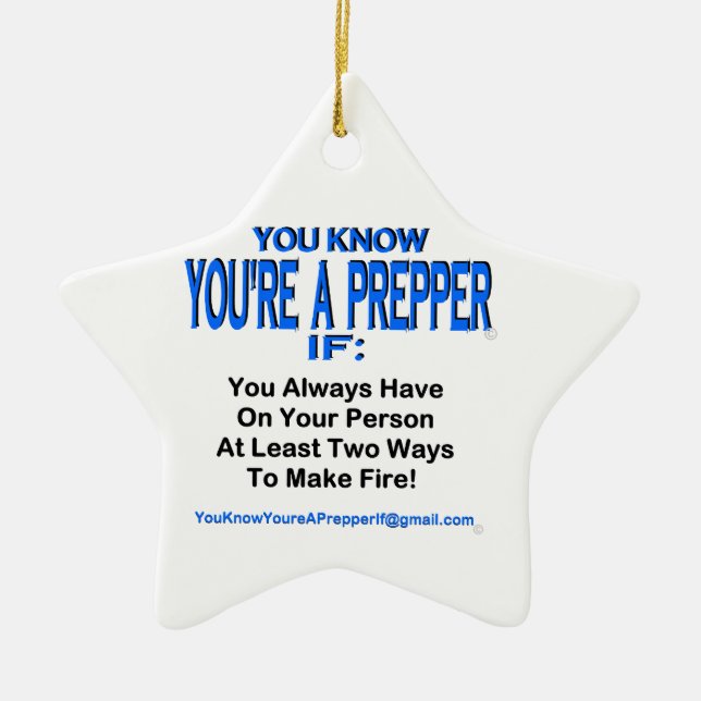 PREPPER 00002 CERAMIC ORNAMENT (Front)