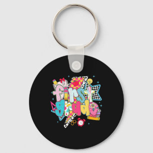 Preppy 1st Grade Dream Team Back To School Teacher Keychain