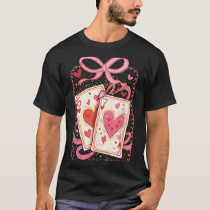 Preppy 6 7 Valentine Couple Love Hearts Playing Ca T-Shirt