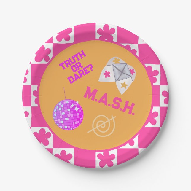 Preppy 90’s Throwback  Paper Plate (Front)