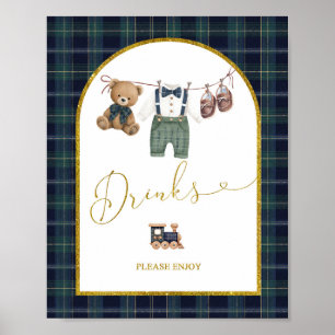 Preppy a little gentleman Drinks Party Sign