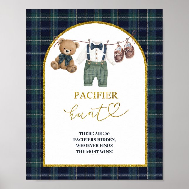 Preppy a little gentleman Pacifier Hunt Poster (Front)