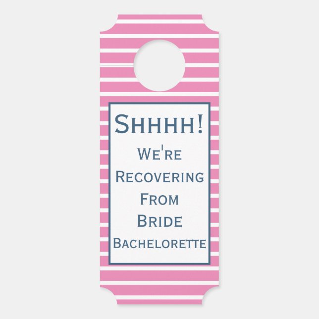 Preppy Affichette de porte Pour Bachelorette Party (Devant)