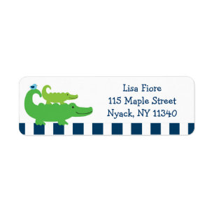 Preppy Alligator Address Labels