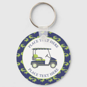 Preppy Alligators Golf Cart Keychain