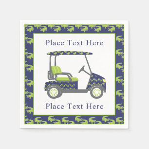Preppy Alligators Golf Cart Napkin