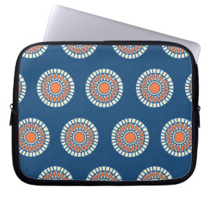 Preppy arabesque polka dot dots tribal pattern laptop sleeve