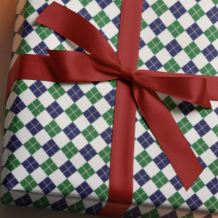 Preppy Argyle Wrapping Paper