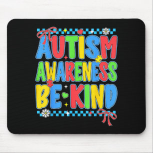 Preppy autism awareness be kind for teacher women mouse pad