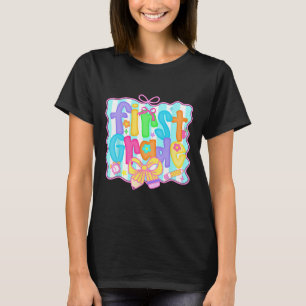 Preppy Back To School 1st Grade Coquette Bow Girls T-Shirt