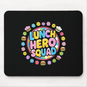 Preppy Back To School Lunch Lady Squad Lunch Hero Mouse Pad