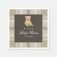 Preppy Bear Soft Neutral Baby Shower