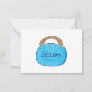 Preppy Bermuda Bag Personalized Card