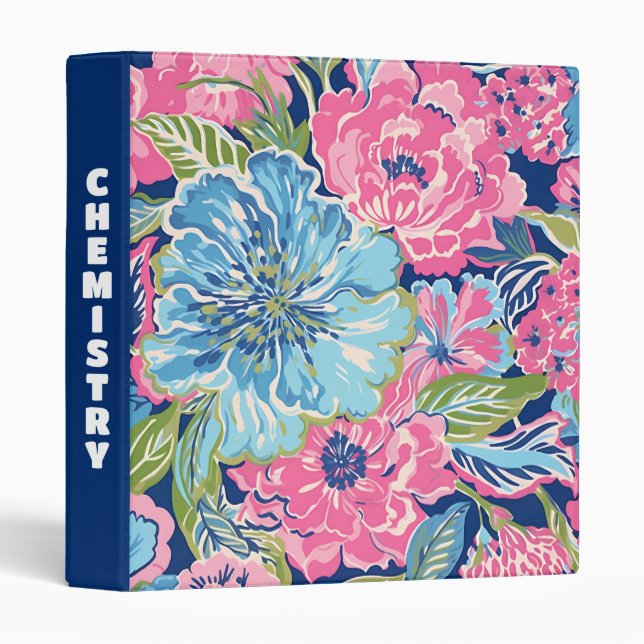 Preppy Binder, Preppy School Supplies Binder (Front/Spine)