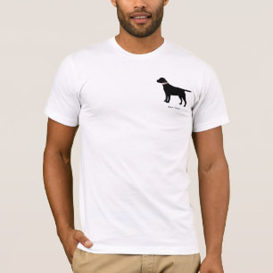 Preppy Black Dog Lab Silhouette T-Shirt