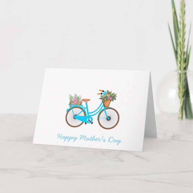 Preppy Blue Bicycle Card (Front)