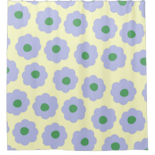 Preppy Blue Green Cute Hippie Flower Pattern