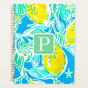Préppy Blue Lemon Motif initial