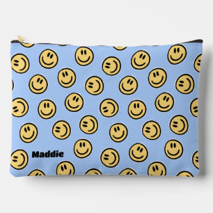 Preppy Blue Pencil Case  Accessory Pouch