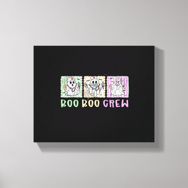 Preppy Boo Crew Nurse Halloween Costume Women Men  Canvas Print (Front)