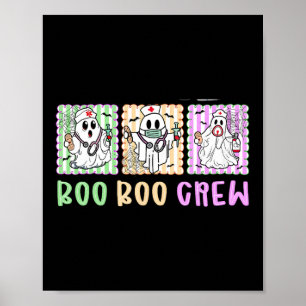 Preppy Boo Crew Nurse Halloween Costume Women Men Poster