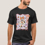 Preppy Boo Ghost Reading Books Black Cat Coquette  T-Shirt<br><div class="desc">Preppy Boo Ghost Reading Books Black Cat Coquette Halloween</div>