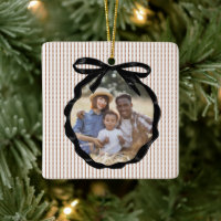 Preppy Bow Frame Gingerbread Photo