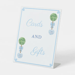 Preppy Boxwood Cards And Gifts Boy Baby Shower Pedestal Sign