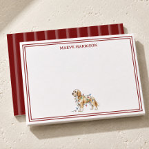 Preppy Burgundy Stripe Christmas Goldendoodle