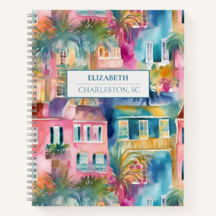 Preppy Charleston Houses Personalized Journal