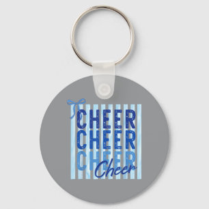 Preppy Cheer Blue Cheerleader Team Squad Kids Girl Keychain