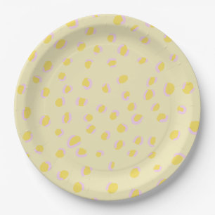 Preppy Cheetah Print Paper Plate