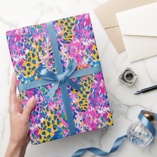 Preppy Cheetah  Wrapping Paper (Gifting)