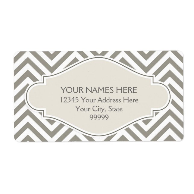 Preppy Chevron Stripe Modern Monogramme Nom (Devant)
