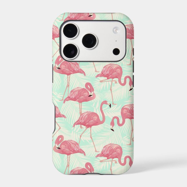 Preppy Chic Elegant Pink Flamingo Pattern (Back)
