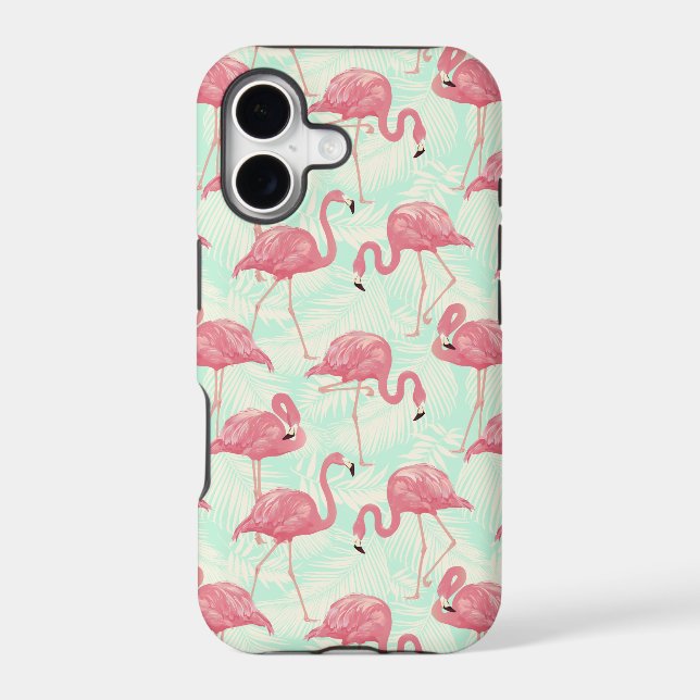 Preppy Chic Elegant Pink Flamingo Pattern (Back)