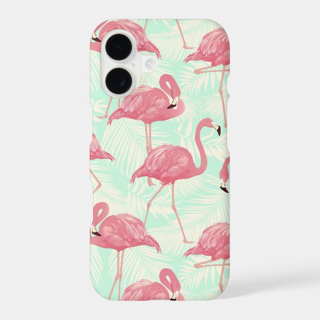 Preppy Chic Elegant Pink Flamingo Pattern (Back)