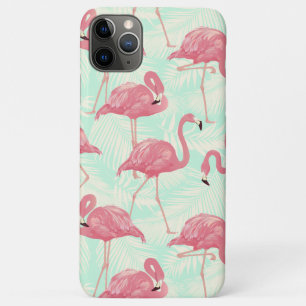 Preppy Chic Elegant Pink Flamingo Pattern iPhone 11 Pro Max Case