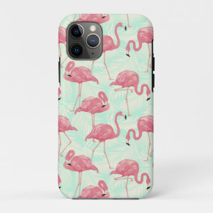 Preppy Chic Elegant Pink Flamingo Pattern iPhone 11 Pro Case