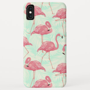 Preppy Chic Elegant Pink Flamingo Pattern iPhone XS Max Case