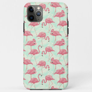 Preppy Chic Elegant Pink Flamingo Pattern iPhone 11 Pro Max Case