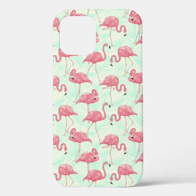 Preppy Chic Elegant Pink Flamingo Pattern Case-Mate iPhone Case (Back)