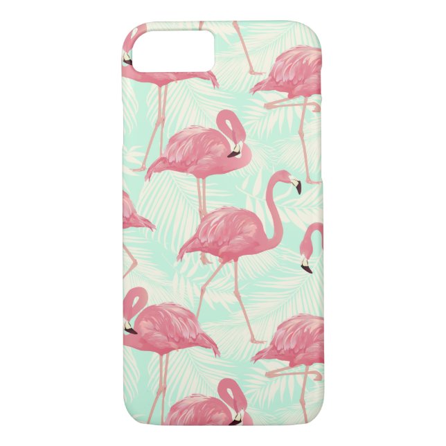 Preppy Chic Elegant Pink Flamingo Pattern Case-Mate iPhone Case (Back)