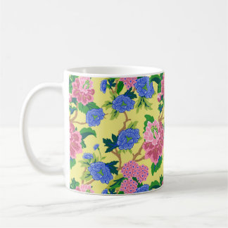 Preppy Chinoiserie Floral Coffee Mug